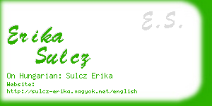 erika sulcz business card